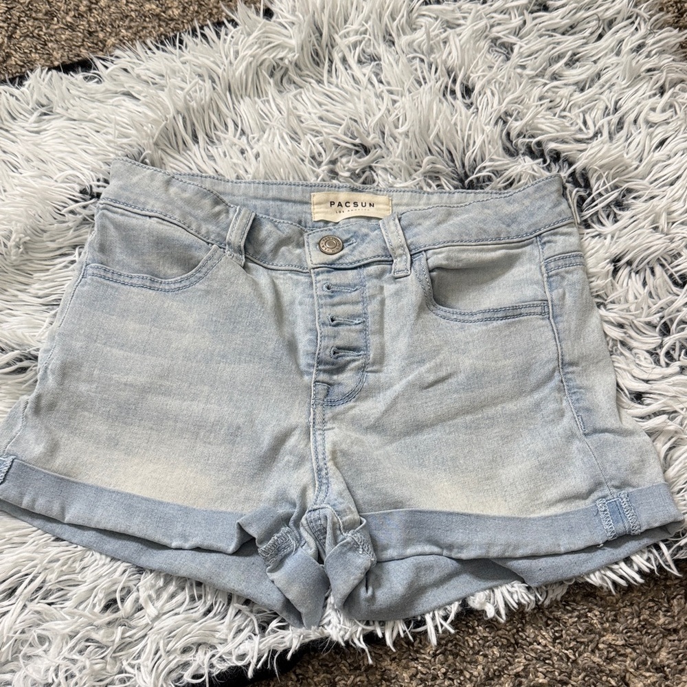 PacSun Sky Blue Jean Shorts for Women